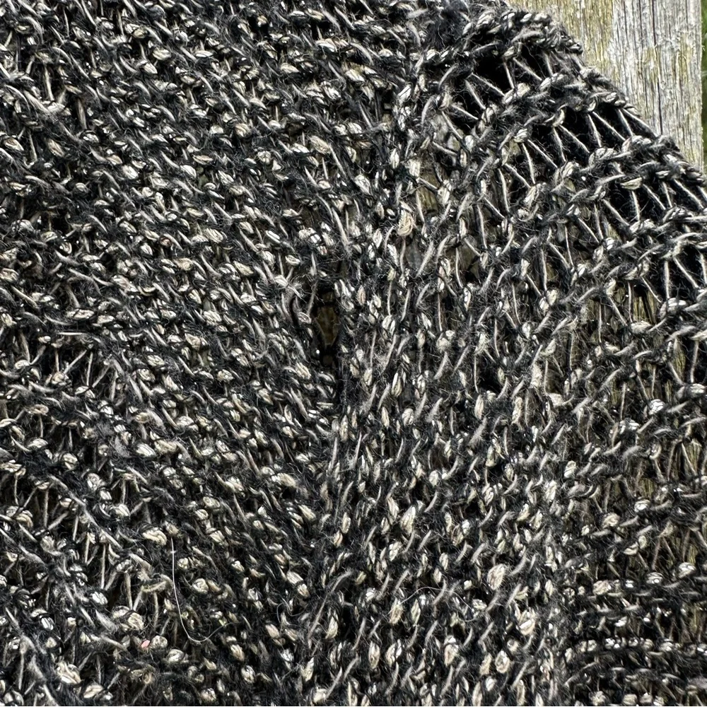 Eileen Fisher Italian Yarn Linen Blend Charcoal Cowl Neck Sweater size L - Picture 6 of 11